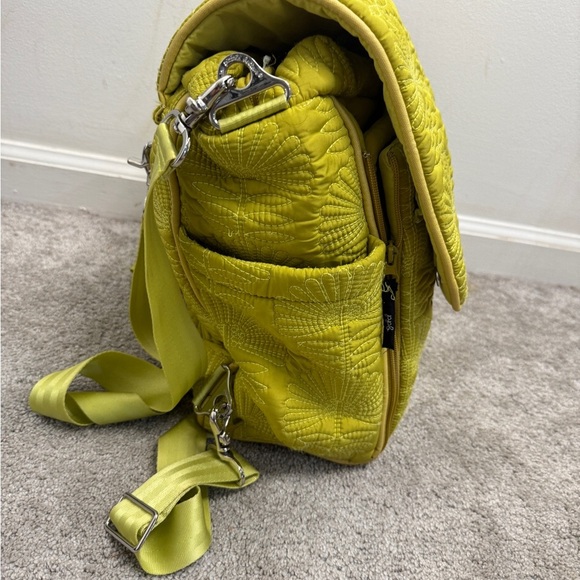 Petunia Pickle Bottom Boxy Backpack Diaper Bag Yellow Quilted - Picture 6 of 13